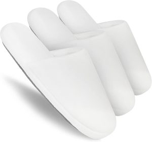 Luxury Spa Slippers – Cotton Memory Foam, Non-slip, Washable