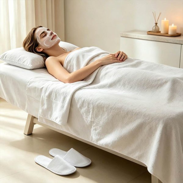 Disposable Guest Slippers, 4 Pairs Individually Packaged – White, Soft, Universal for Hotel, Spa, Travel, Party & Home