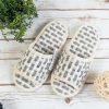 Cotton Waffle Open Toe Slippers – Non-Slip, Lightweight, Washable, Made in Korea