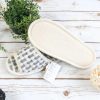 Cotton Waffle Open Toe Slippers – Non-Slip, Lightweight, Washable, Made in Korea