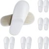 Disposable Guest Slippers, 6 Pairs White