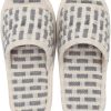 Cotton Waffle Open Toe Slippers – Non-Slip, Lightweight, Washable, Made in Korea