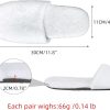 6 Pairs Ultra-Soft Hotel Slippers, Non-Slip Washable Guest Slippers, Individually Wrapped Cotton SPA Slippers