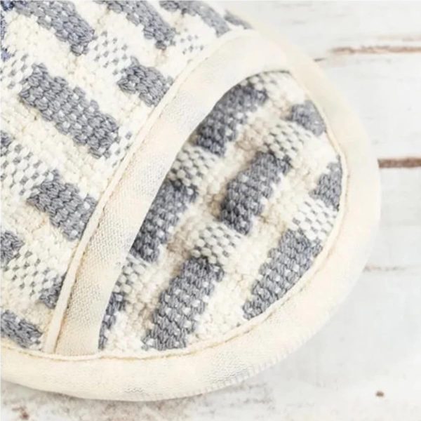 Cotton Waffle Open Toe Slippers – Non-Slip, Lightweight, Washable, Made in Korea