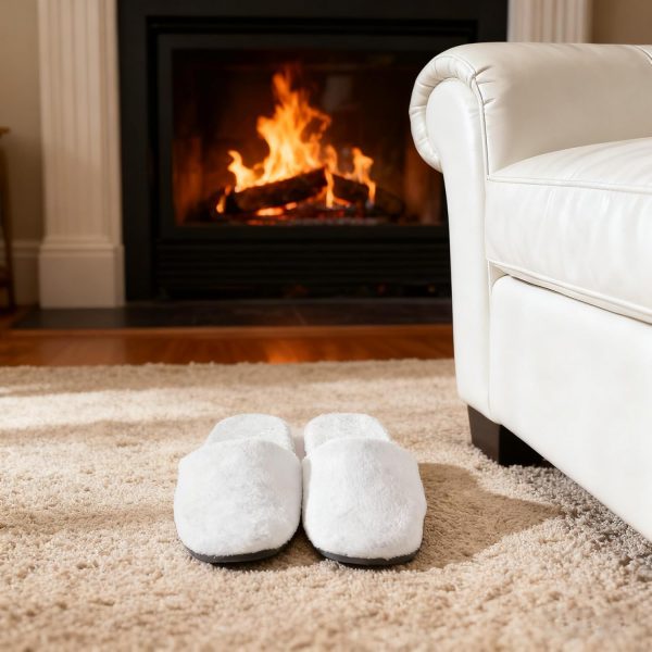 6 Pairs Ultra-Soft Hotel Slippers, Non-Slip Washable Guest Slippers, Individually Wrapped Cotton SPA Slippers