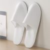 24 Pairs Disposable Guest Slippers – Soft Fleece, Individually Wrapped, White