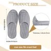 12 Pairs Disposable Open Toe Spa Slippers - Soft Fleece for Men, Women, Guests