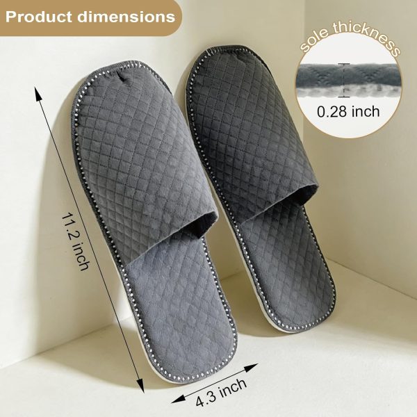 16 Pairs Individually Wrapped Disposable Travel Slippers for Guests