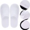 24 Pairs Disposable Spa Slippers, White, Closed Toe