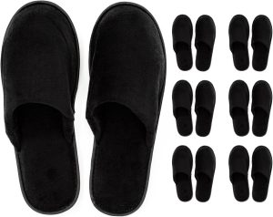 Washable Indoor Spa Slippers 6–12 Pairs – Unisex, Non-Slip, Closed Toe