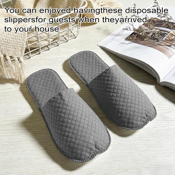 16 Pairs Individually Wrapped Disposable Travel Slippers for Guests