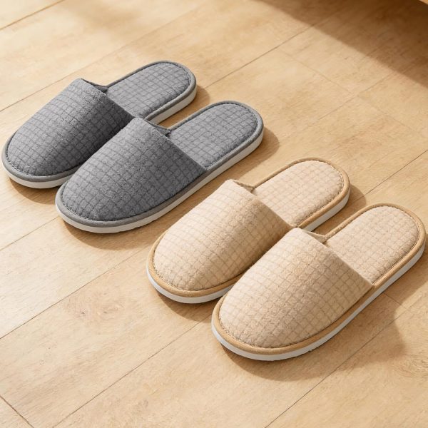 12-20 Pairs Disposable Guest Slippers, Non-Slip & Washable, Indoor/Outdoor Hotel Spa Travel