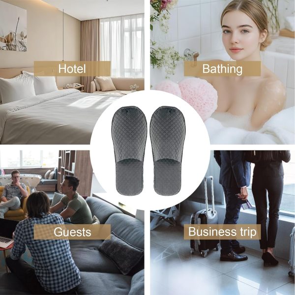 16 Pairs Individually Wrapped Disposable Travel Slippers for Guests