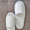 White Waffle Spa Slippers for Men & Women – 4 Pairs, Non-Disposable